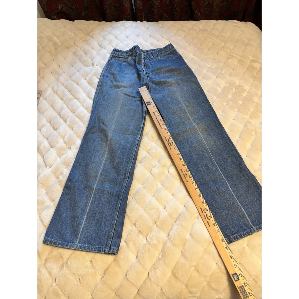 Vintage Calvin Klein USA Made Women's Jeans 28x29 Light Wash High Rise Straight‎ - Picture 3 of 9